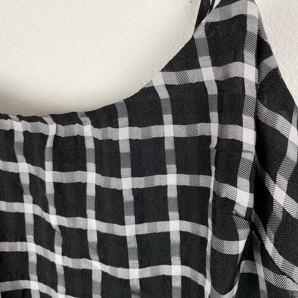Dress the Population Shaireen Plaid Grid Midi Dress Black White Size S - Picture 15 of 16